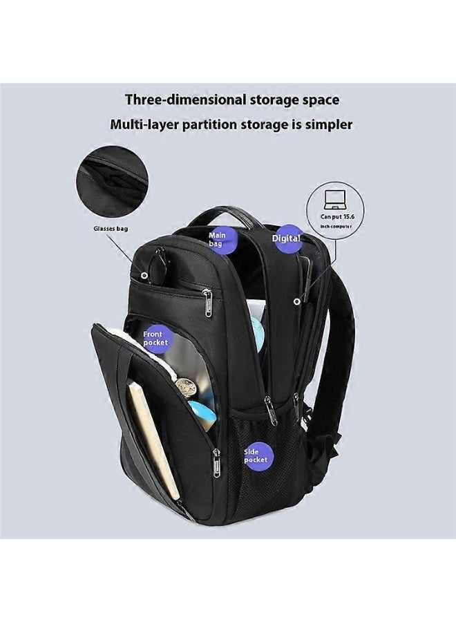 كول بيل Coolbell 8303 Black 22 L Expandable Waterproof Portable Backpack For Men 15.6 inch Laptop, USB Charging Port - Image 2